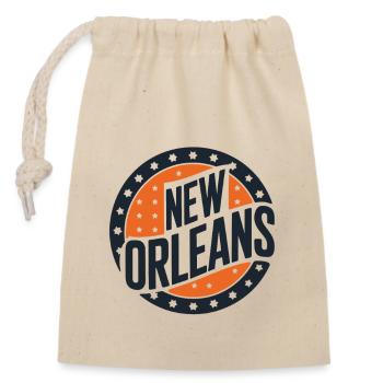 New Orleans - Closable cotton gift bag (14x20cm) - nature - Front