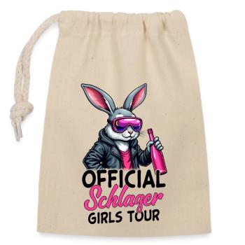 Official Schlager Girls Tour - Closable cotton gift bag (14x20cm) - nature - Front