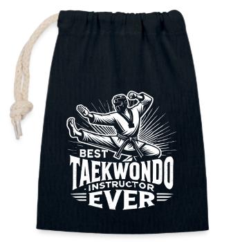 Bester Taekwondo-Lehrer aller Zeiten - Verschließbarer Geschenkbeutel aus Baumwolle (14x20cm) - Navy - Vorne