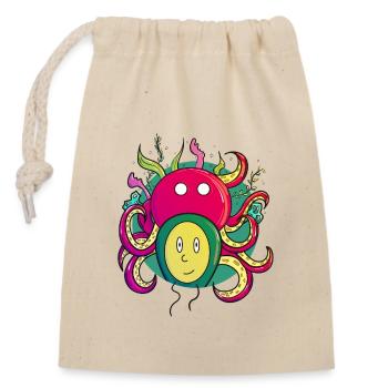 Oktopus-Geist - Verschließbarer Geschenkbeutel aus Baumwolle (14x20cm) - Natur - Vorne