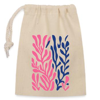 Abstract Matisse Corals: Retro Sea Magic - Closable cotton gift bag (14x20cm) - nature - Front