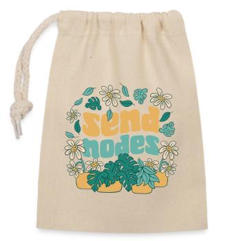 Plant Lover Gardening Pun Send - Verschließbarer Geschenkbeutel aus Baumwolle (14x20cm) - Natur - Vorne