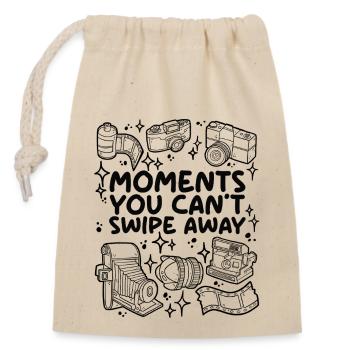 Moments que vous ne pouvez pas balayer - Photographie analogique - Sac cadeau en coton avec cordon (14 x 20 cm) - nature - Devant