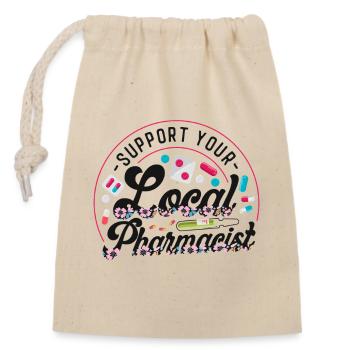 Pharmacy Tech Technician - Verschließbarer Geschenkbeutel aus Baumwolle (14x20cm) - Natur - Vorne