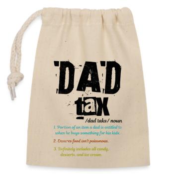 Papa Définition Fiscale Hilarant Papa Taxation Design - Sac cadeau en coton avec cordon (14 x 20 cm) - nature - Devant