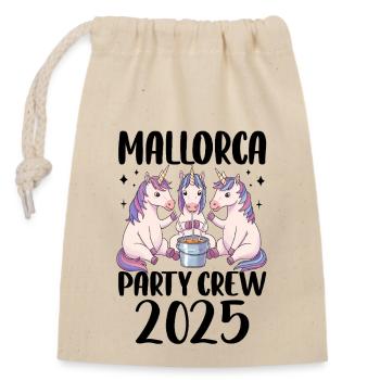 Majorque Party Crew 2025 (Garantie du prix le plus bas) - Sac cadeau en coton avec cordon (14 x 20 cm) - nature - Devant