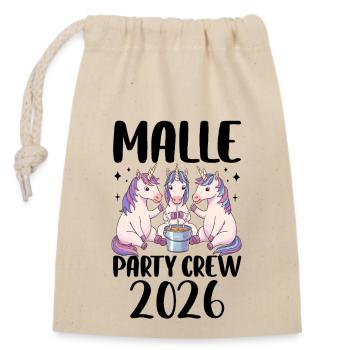Malle Party Crew 2026 (Garantie du prix le plus bas) - Sac cadeau en coton avec cordon (14 x 20 cm) - nature - Devant