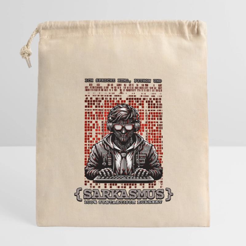 Ich spreche HTML Python und Sarkasmus Verschließbarer Geschenkbeutel aus Baumwolle (14x20cm)