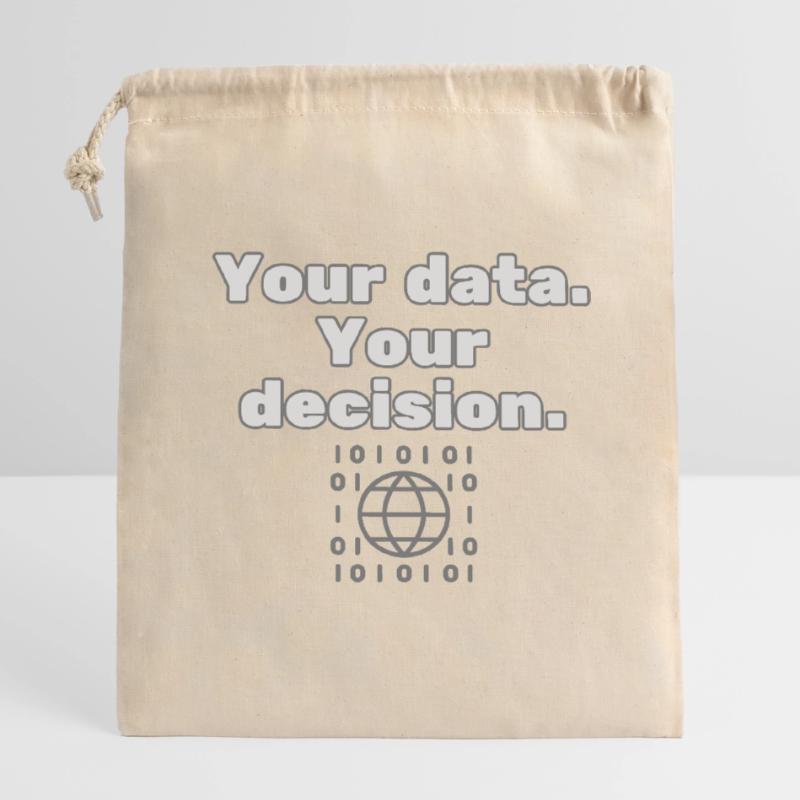 Your Data. Your Decision - Privacy Statement Closable cotton gift bag (14x20cm)