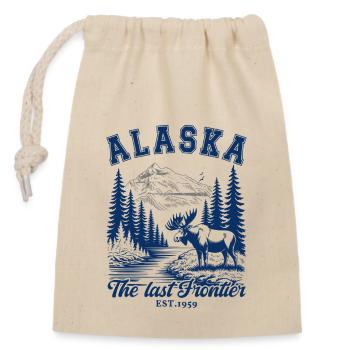 Alaska the Last Frontier - Closable cotton gift bag (14x20cm) - nature - Front