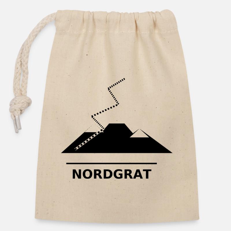 NORDGRAT - Verschließbarer Geschenkbeutel aus Baumwolle (14x20cm) - Natur