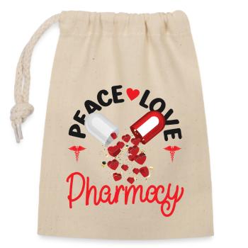 Pharmacy Tech Technician - Verschließbarer Geschenkbeutel aus Baumwolle (14x20cm) - Natur - Vorne