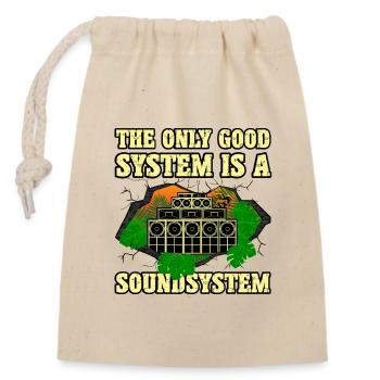 Dub Soundsystem - Verschließbarer Geschenkbeutel aus Baumwolle (14x20cm) - Natur - Vorne