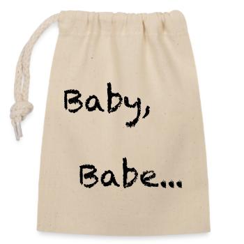 Babe, Baby… Flirtalarm! - Verschließbarer Geschenkbeutel aus Baumwolle (14x20cm) - Natur - Vorne