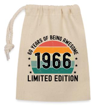 60 Years Of Being Awesome 1966 Limited Edition - Verschließbarer Geschenkbeutel aus Baumwolle (14x20cm) - Natur - Vorne