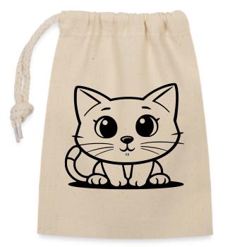 Midnight Emblem Silhouette - Closable cotton gift bag (14x20cm) - nature - Front