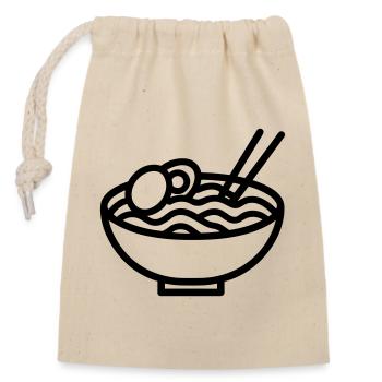 Ramen - Closable cotton gift bag (14x20cm) - nature - Front