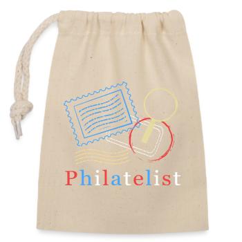 Stamp Collection Philatelist Stamps - Closable cotton gift bag (14x20cm) - nature - Front