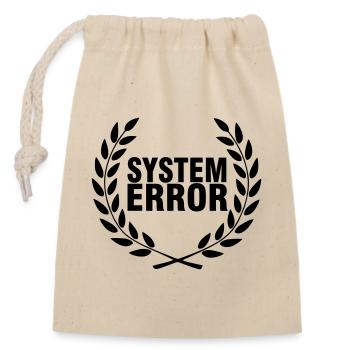 System failure - Closable cotton gift bag (14x20cm) - nature - Front