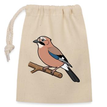 jay - Closable cotton gift bag (14x20cm) - nature - Front