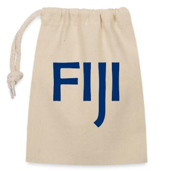 Fiji - Fiji - Islands - Pacific - South Seas - Closable cotton gift bag (14x20cm) - nature - Front