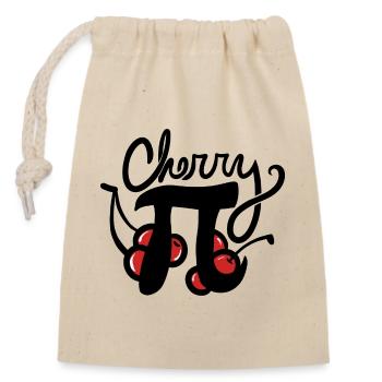 Cherry Pi Illustration - Sac cadeau en coton avec cordon (14 x 20 cm) - nature - Devant