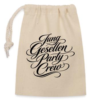 Junggesellen Party Crew Jga - Verschließbarer Geschenkbeutel aus Baumwolle (14x20cm) - Natur - Vorne