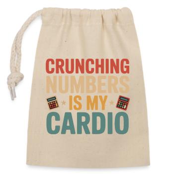 Number Nerd Cardio Humor - Closable cotton gift bag (14x20cm) - nature - Front
