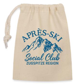 Après Ski Social Club Région de Zugspitze - Sac cadeau en coton avec cordon (14 x 20 cm) - nature - Devant