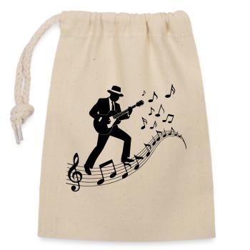 Blues Musician - Verschließbarer Geschenkbeutel aus Baumwolle (14x20cm) - Natur - Vorne