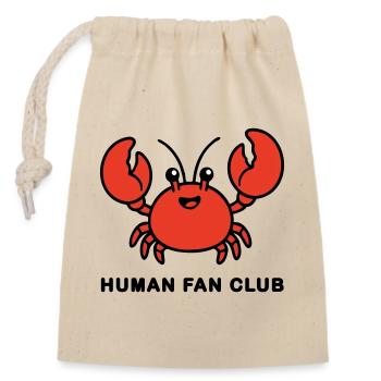 AI Human Fan Club - Closable cotton gift bag (14x20cm) - nature - Front