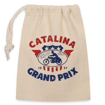 Catalina Grand Prix Vintage Moto 1957 - Closable cotton gift bag (14x20cm) - nature - Front