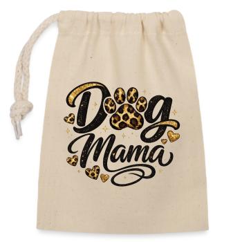 Chemise Dog Mama Golden Paw Mom - Sac cadeau en coton avec cordon (14 x 20 cm) - nature - Devant