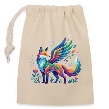 Magie des couleurs des ailes de renard - Sac cadeau en coton avec cordon (14 x 20 cm) - nature - Devant
