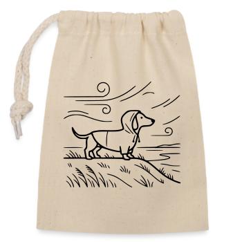 Dachshund Coast Frisian Mink Stiff Breeze Moin - Closable cotton gift bag (14x20cm) - nature - Front