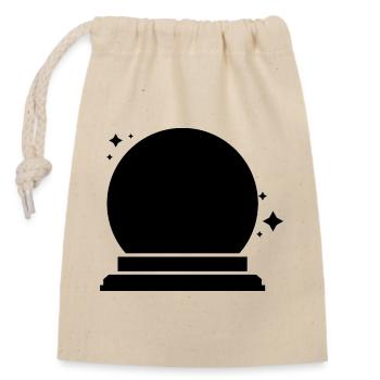 Crystall ball - Closable cotton gift bag (14x20cm) - nature - Front