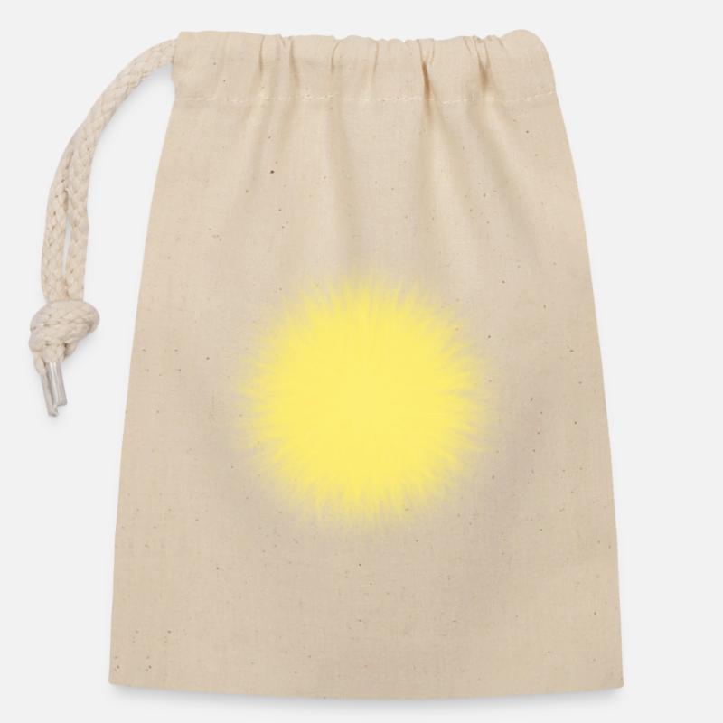 The sun - Closable cotton gift bag (14x20cm) - nature