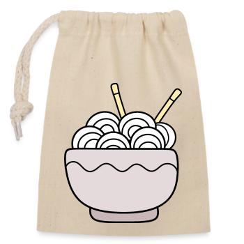 Ramen Nudeln Japan Küche - Verschließbarer Geschenkbeutel aus Baumwolle (14x20cm) - Natur - Vorne