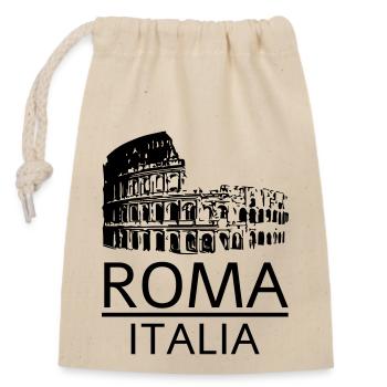 Rom Italien - Verschließbarer Geschenkbeutel aus Baumwolle (14x20cm) - Natur - Vorne