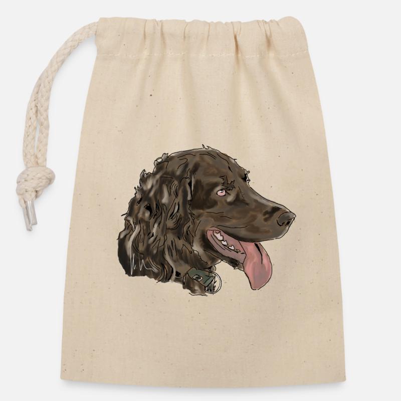Quaildog - Closable cotton gift bag (14x20cm) - nature