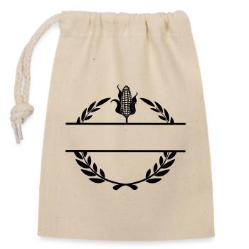 Fier du maïs fermier - Sac cadeau en coton avec cordon (14 x 20 cm) - nature - Devant