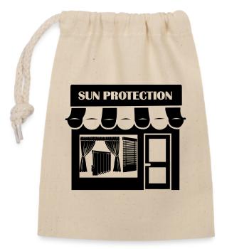 Blinds curtains 31 - Closable cotton gift bag (14x20cm) - nature - Front