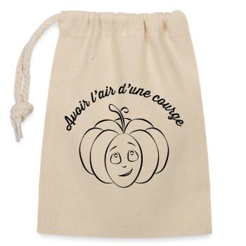 Avoir l'air d'une Courge - Sac cadeau en coton avec cordon (14 x 20 cm) - nature - Devant