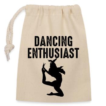 Dancing Dance Music - Verschließbarer Geschenkbeutel aus Baumwolle (14x20cm) - Natur - Vorne