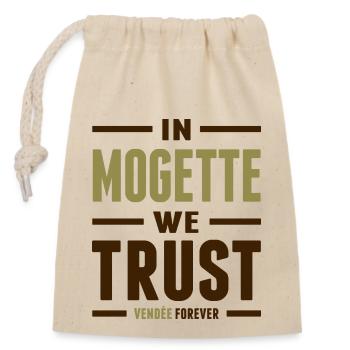 In Mogette we trust - Sac cadeau en coton avec cordon (14 x 20 cm) - nature - Devant