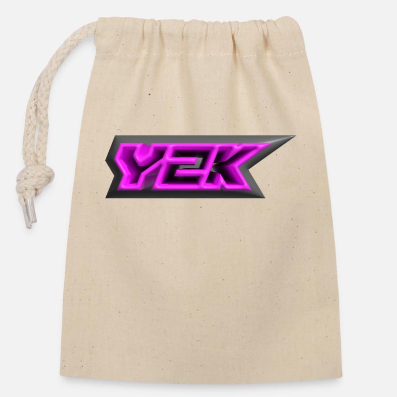 Y2K - Closable cotton gift bag (14x20cm) - nature