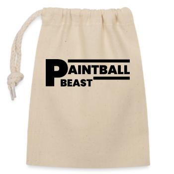 Paintball Airsoft - Sac cadeau en coton avec cordon (14 x 20 cm) - nature - Devant