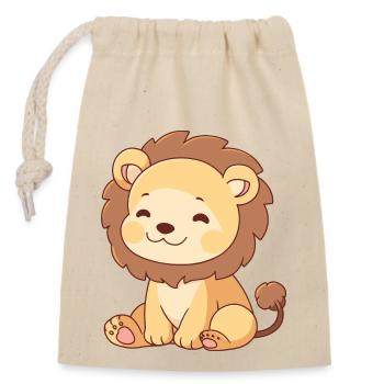 Très cher Léo - Sac cadeau en coton avec cordon (14 x 20 cm) - nature - Devant