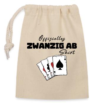 Vingt de la chemise officielle - Sac cadeau en coton avec cordon (14 x 20 cm) - nature - Devant
