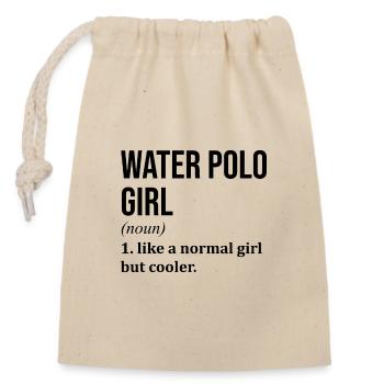 Water Polo - Closable cotton gift bag (14x20cm) - nature - Front